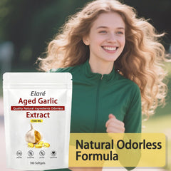 SAPURAIS Elare odorless garlic capsules pack on counter, long-lasting 180 servings