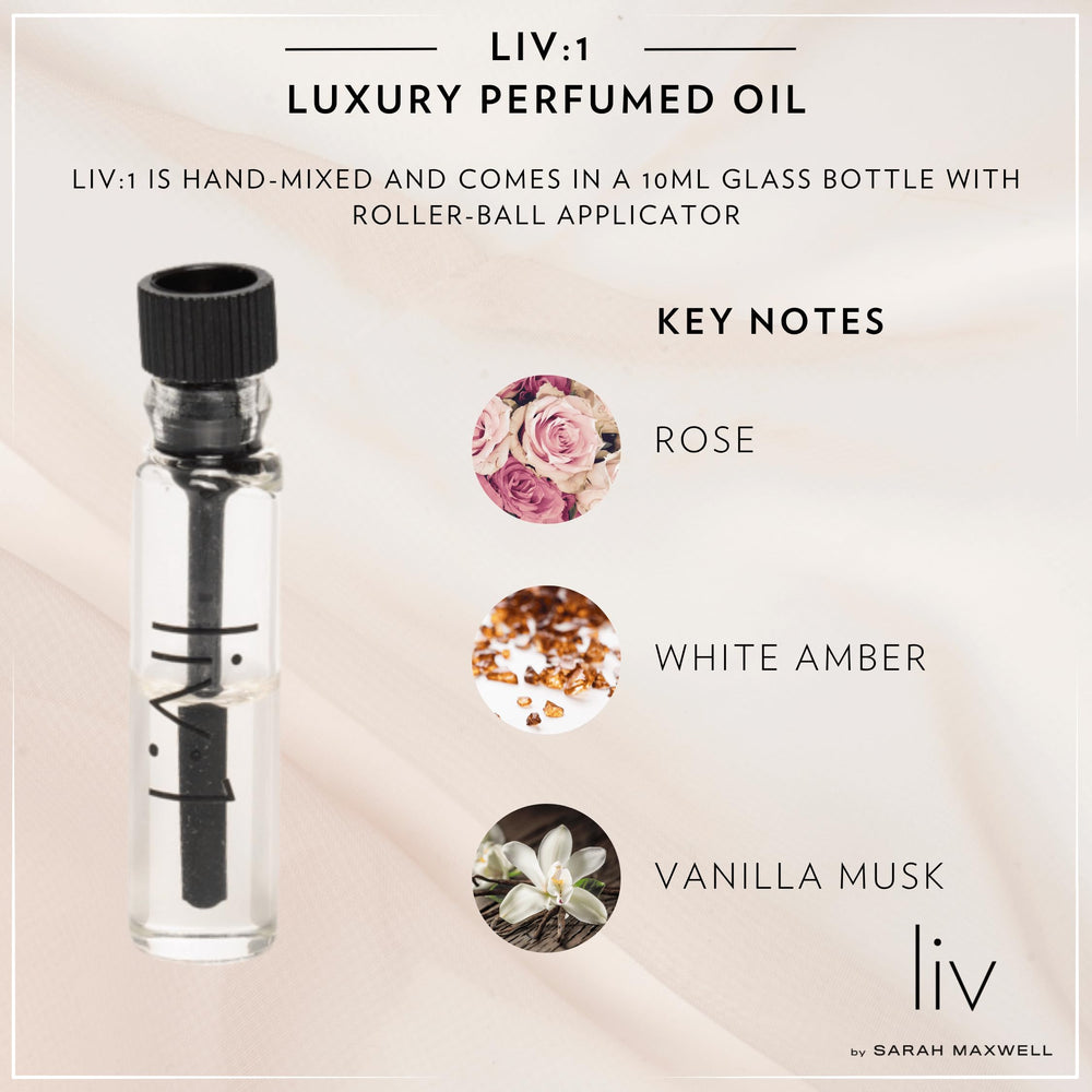 Hand application of LIV fragrance from the discovery set