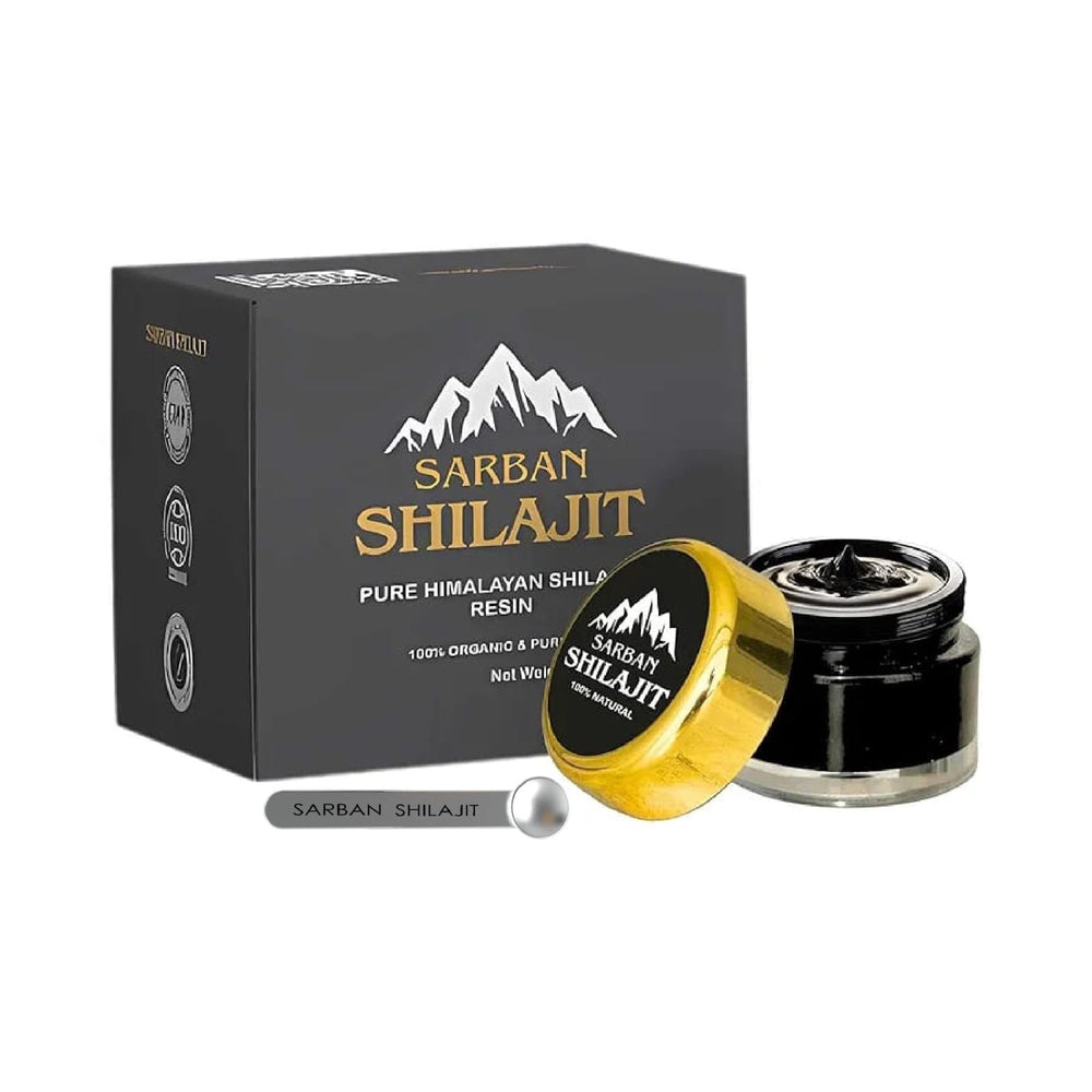 Sarban Shilajit gold-grade resin jar for daily use