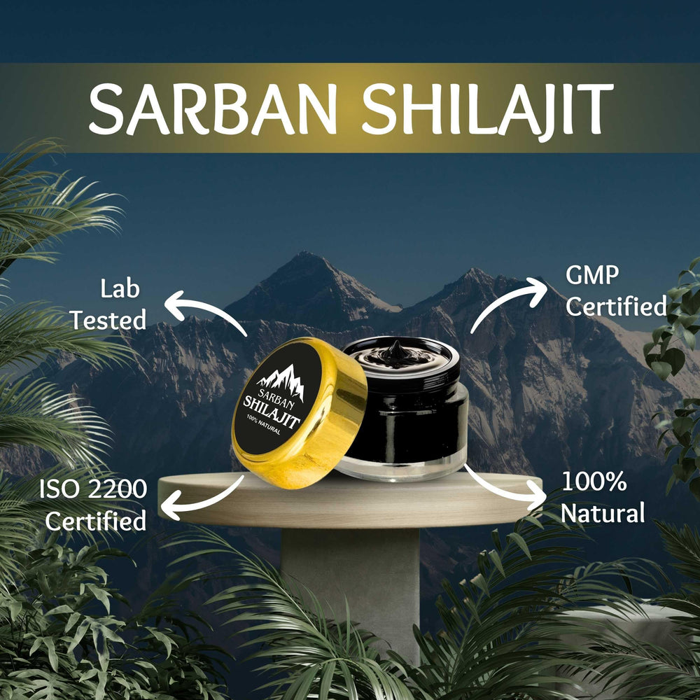 Sarban Shilajit lab-tested purity seal assures safety and trusted use
