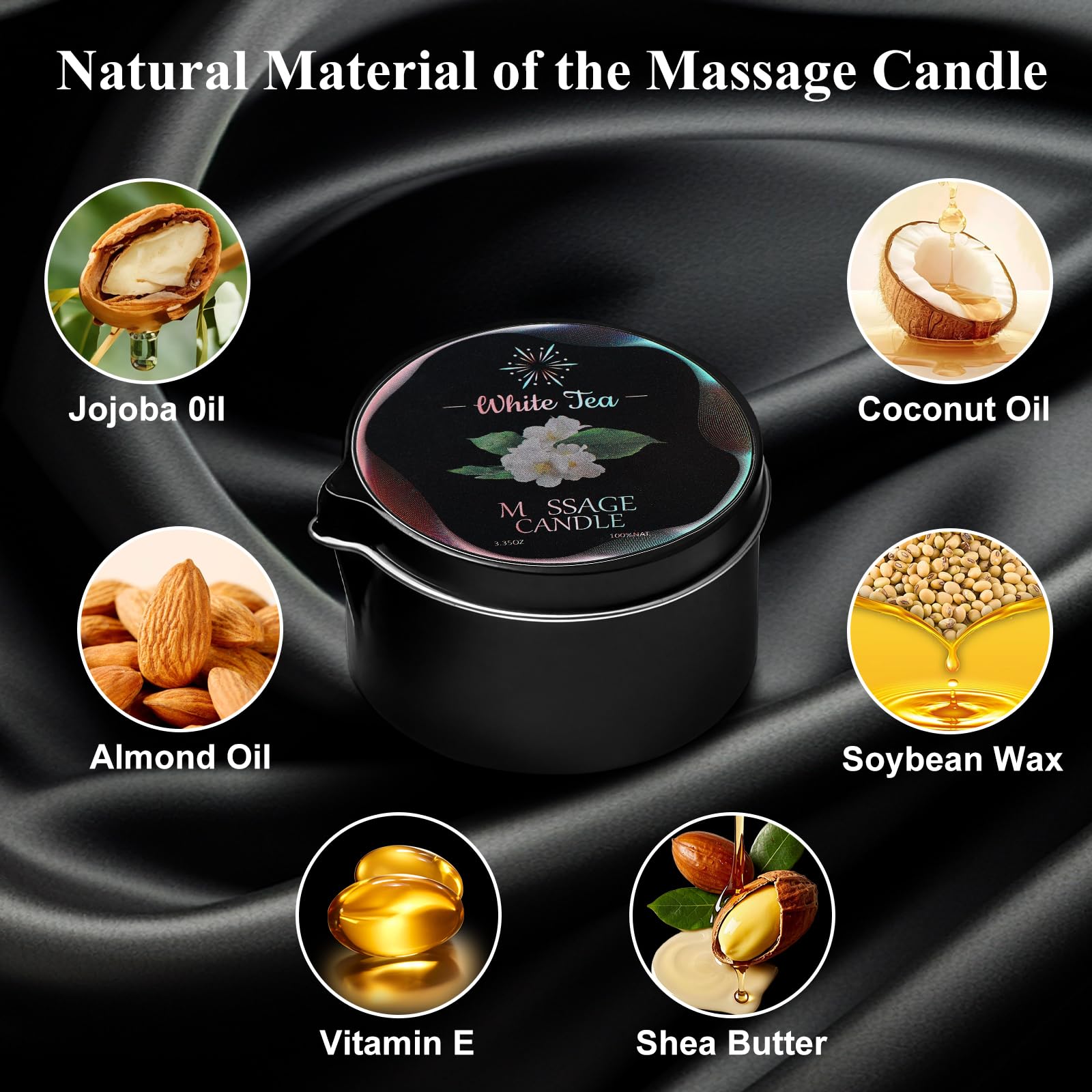 Sariiraw massage oil derived from jojoba and almond oils for skin hydration.