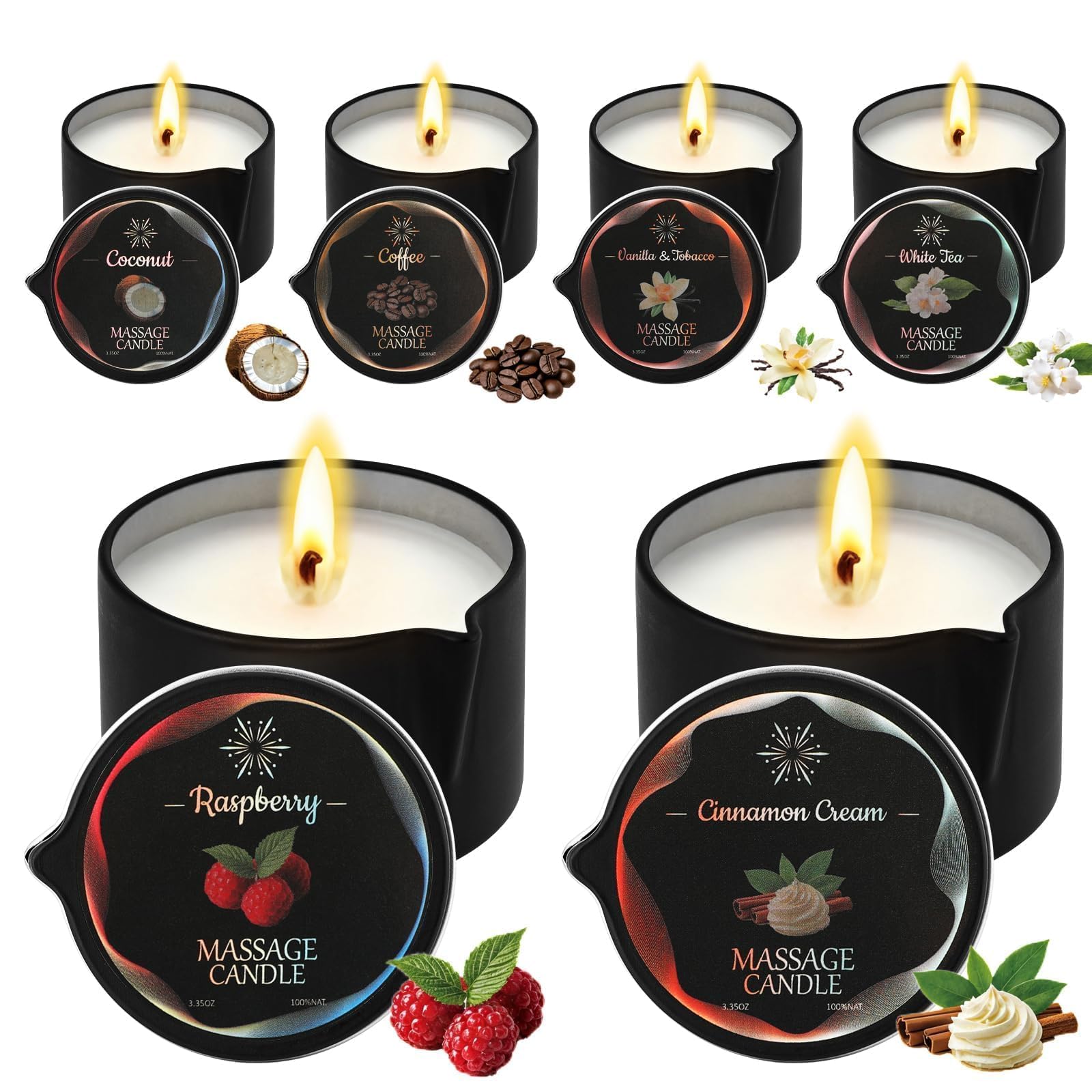 Sariiraw massage candle coconut aroma for soothing skin care.