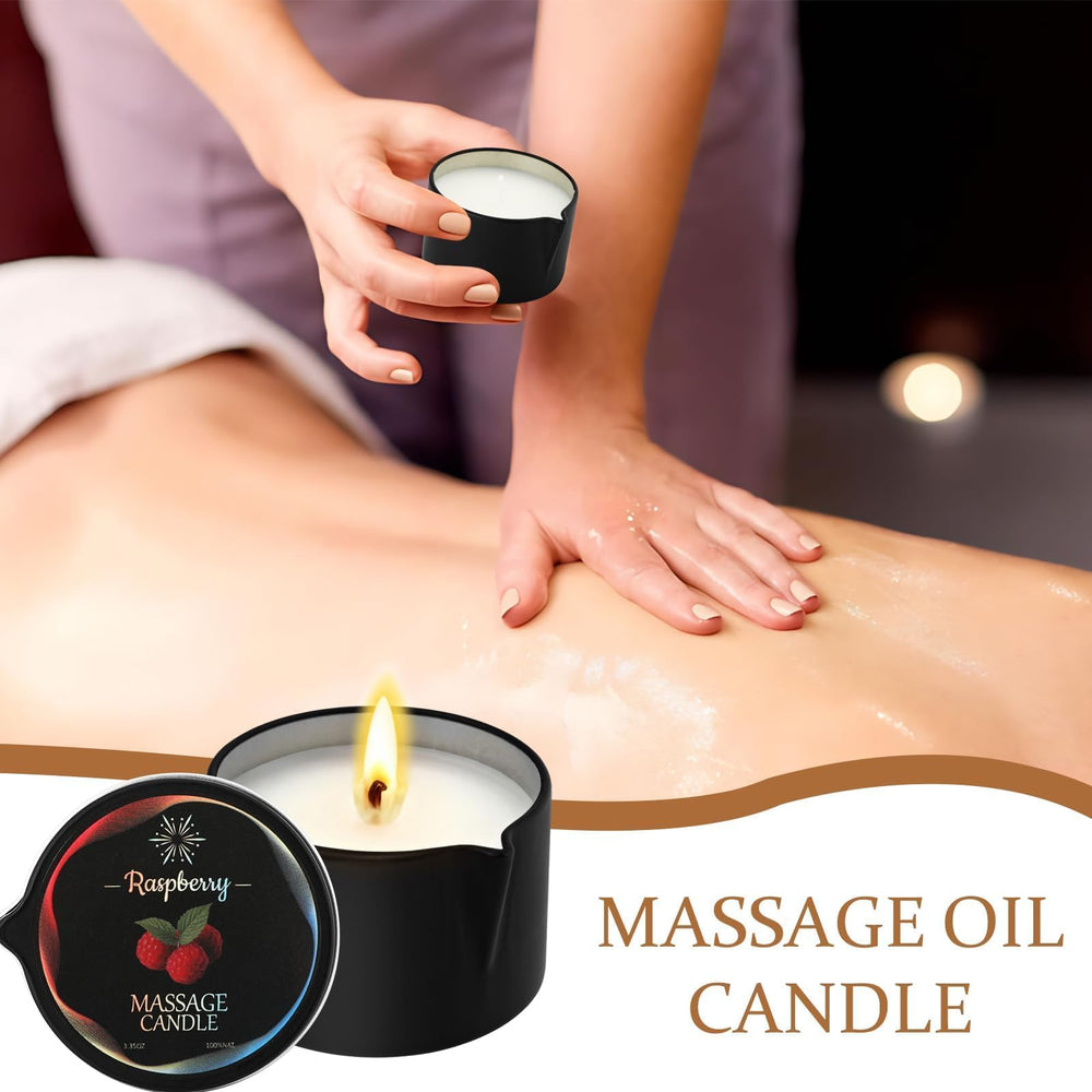 Sariiraw oil-ready melt application on skin after candle melt.