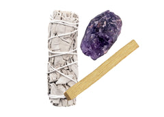 Sarimoire Amethyst crystal rough stone promotes grounding, balance, and inner calm
