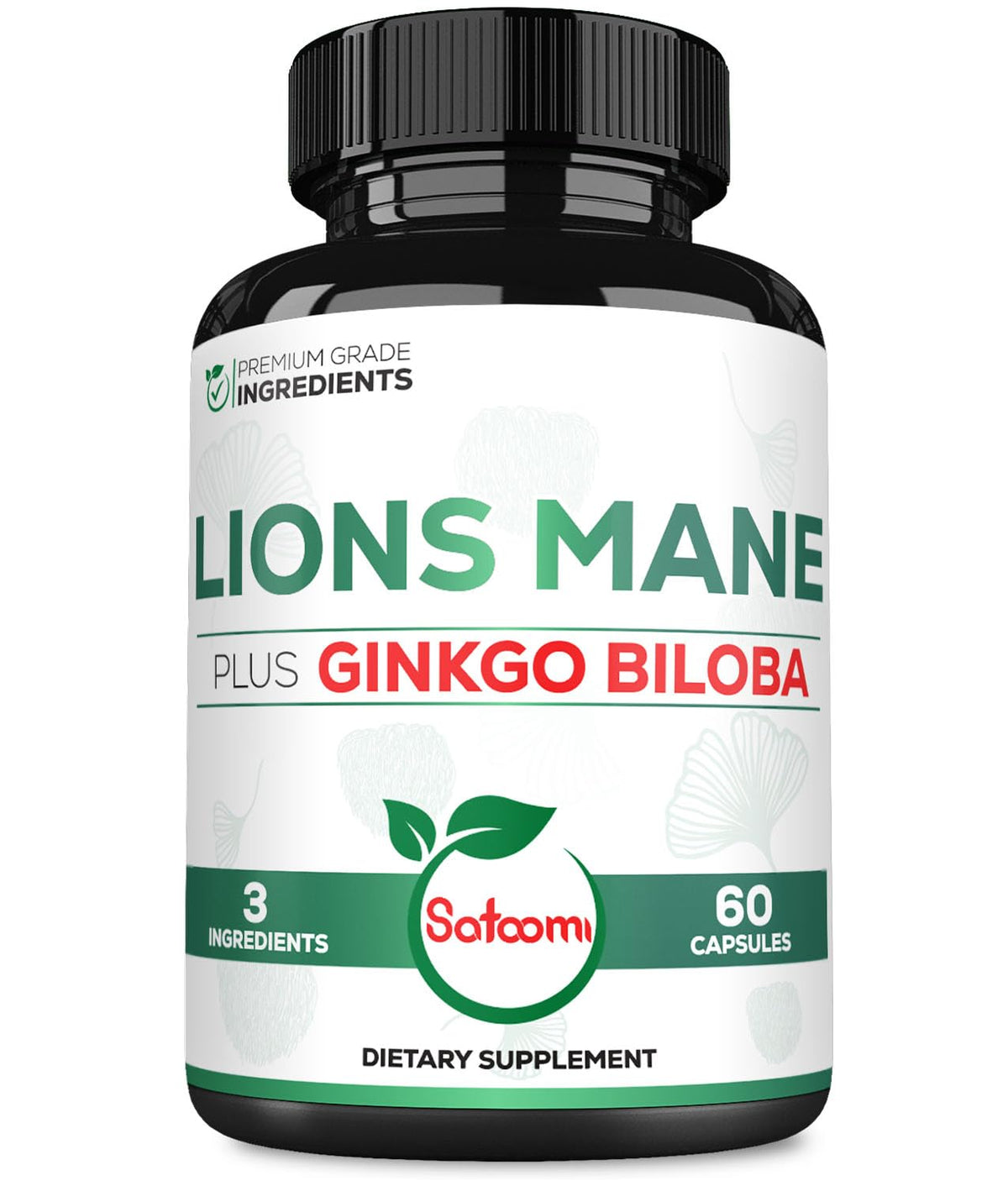 Satoomi Lions Mane bottle on desk supports daily focus during busy mornings.