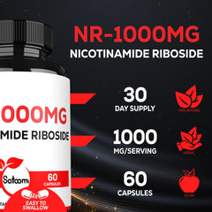 Satoomi NAD capsules inside, compact and easy to swallow.