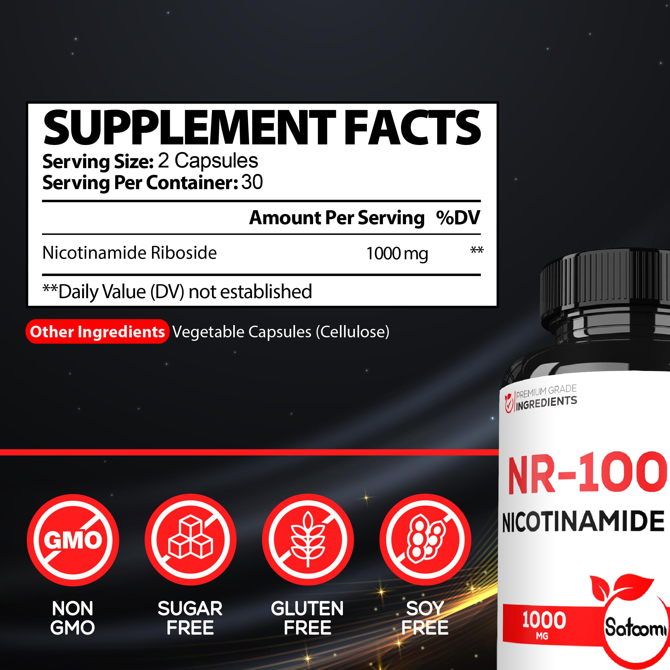 Satoomi NAD label detail signaling purity and trust.