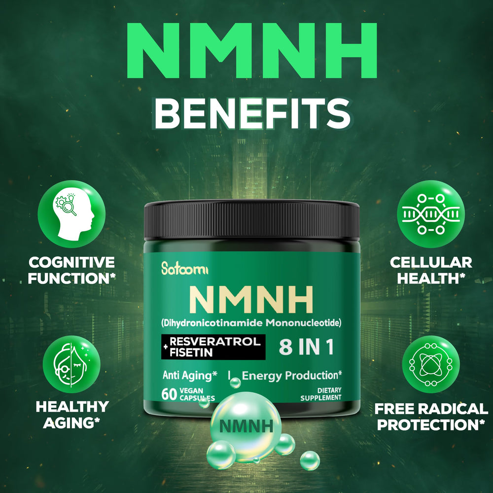 Satoomi NMNH daily dose capsules present a convenient 30-day supply