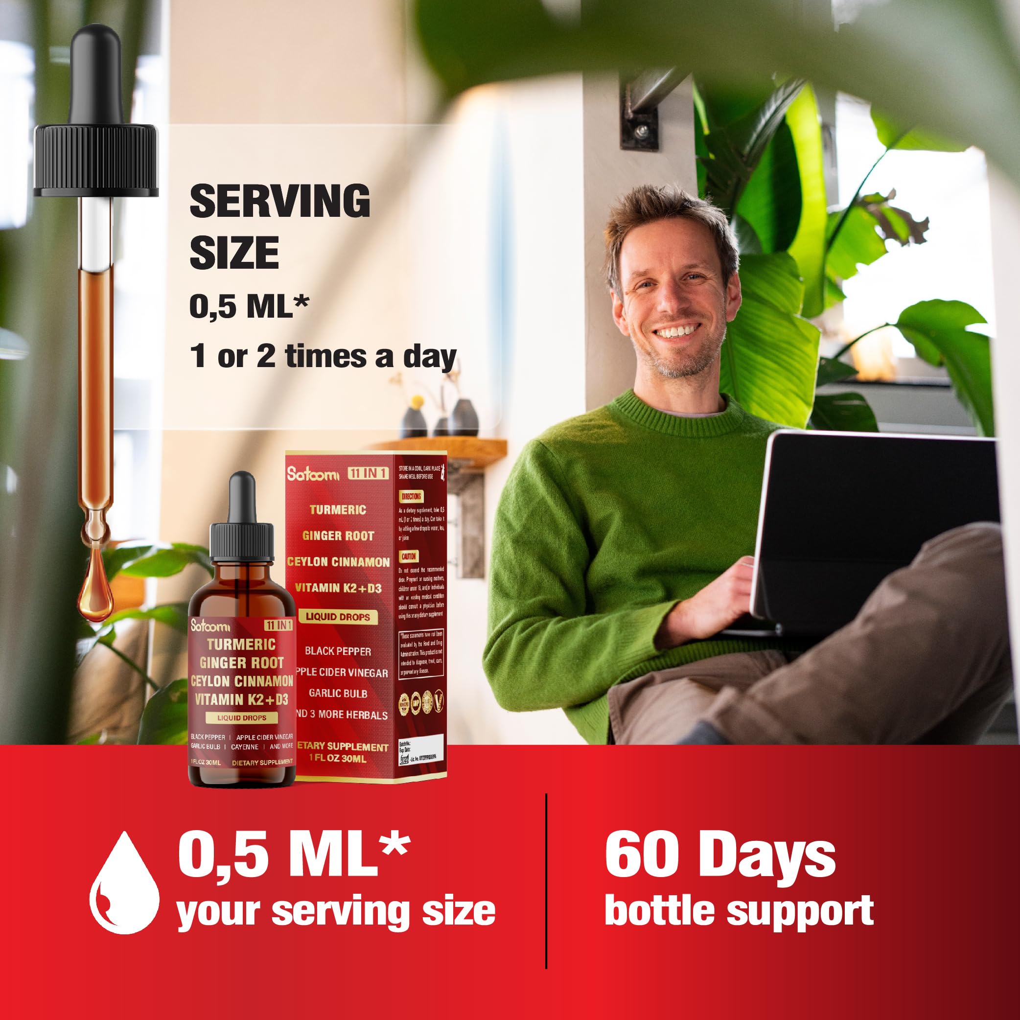 Satoomi third-party tested label signaling quality and purity.