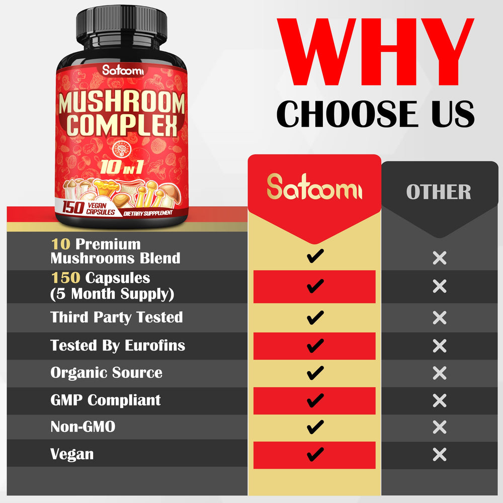 Satoomi vegan-friendly capsules appeal to plant-based supplement seekers.