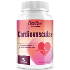 SatorSeed Cardiovascular Supplement bottle on a clean surface for daily wellness.