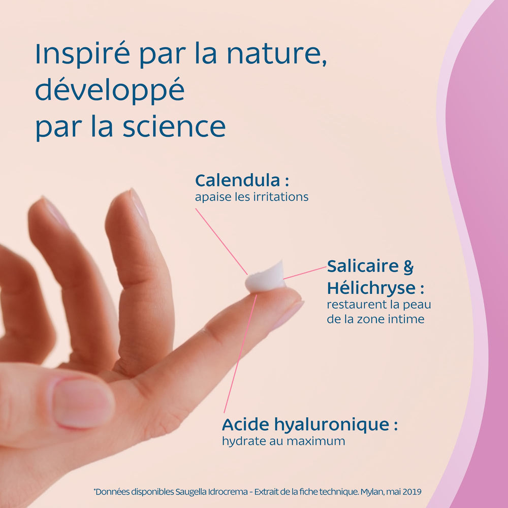 Lifestyle shot of Saugella Gentle Cream supporting discreet daily use.