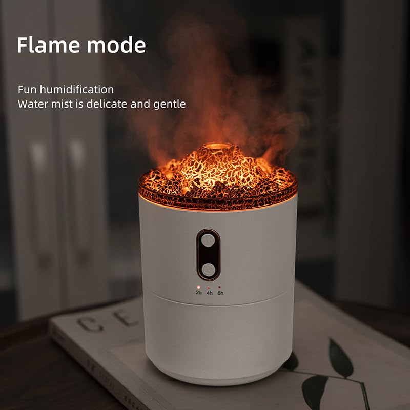 Saunana Volcano Humidifier compact portable design suits desks, bedrooms, and small offices.