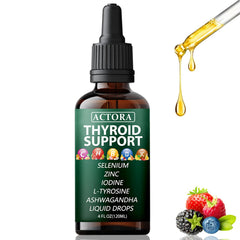 Savari Actora bottle and drops shown for easy daily thyroid support.