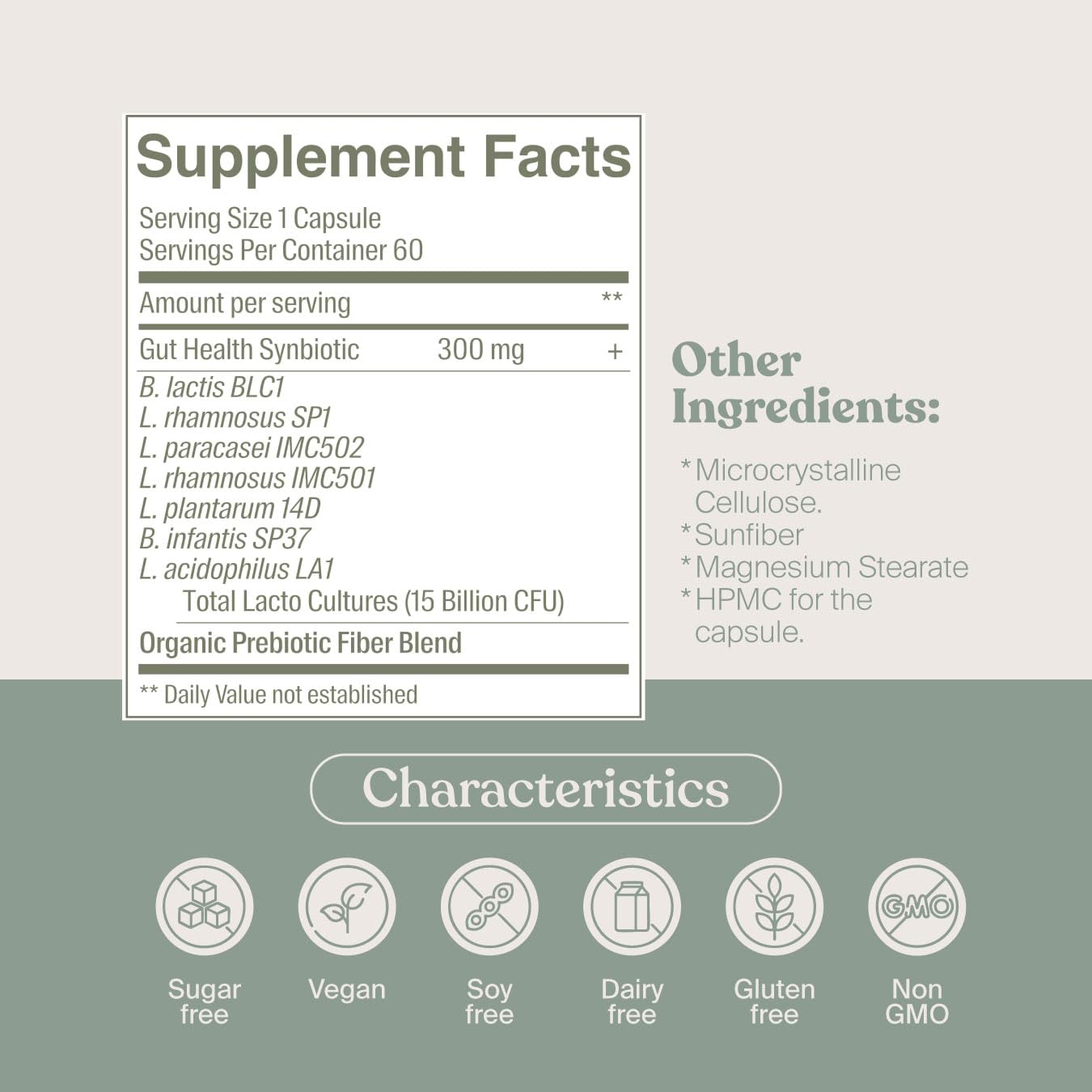 Close-up of SAVVY Gut Balance Probiotics capsules for gut diversity