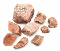 Sawcart peach moonstone rough close-up highlighting natural color and protective energy properties