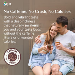 Sayan chaga tea brew cup with earthy aroma for calm focus