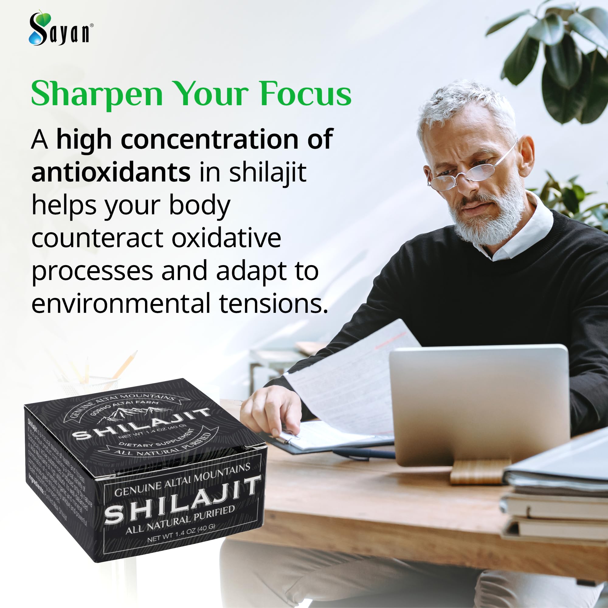 Sayan Pure Shilajit Resin packaging inside view highlights sustainable design