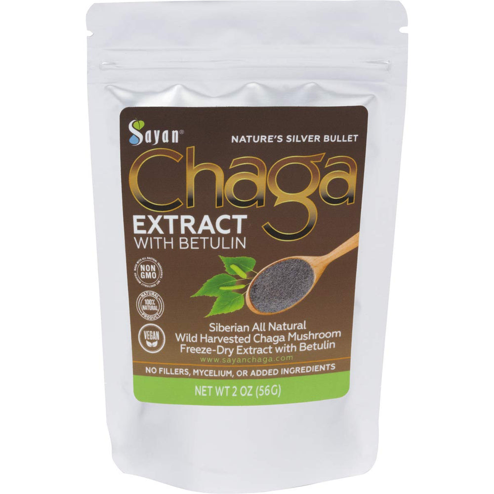 Sayan Siberian Chaga with Betulin powder in a jar signals immune-support potential.