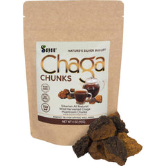 Sayan Siberian Chaga chunks with black top crust for a rich, earthy brew.