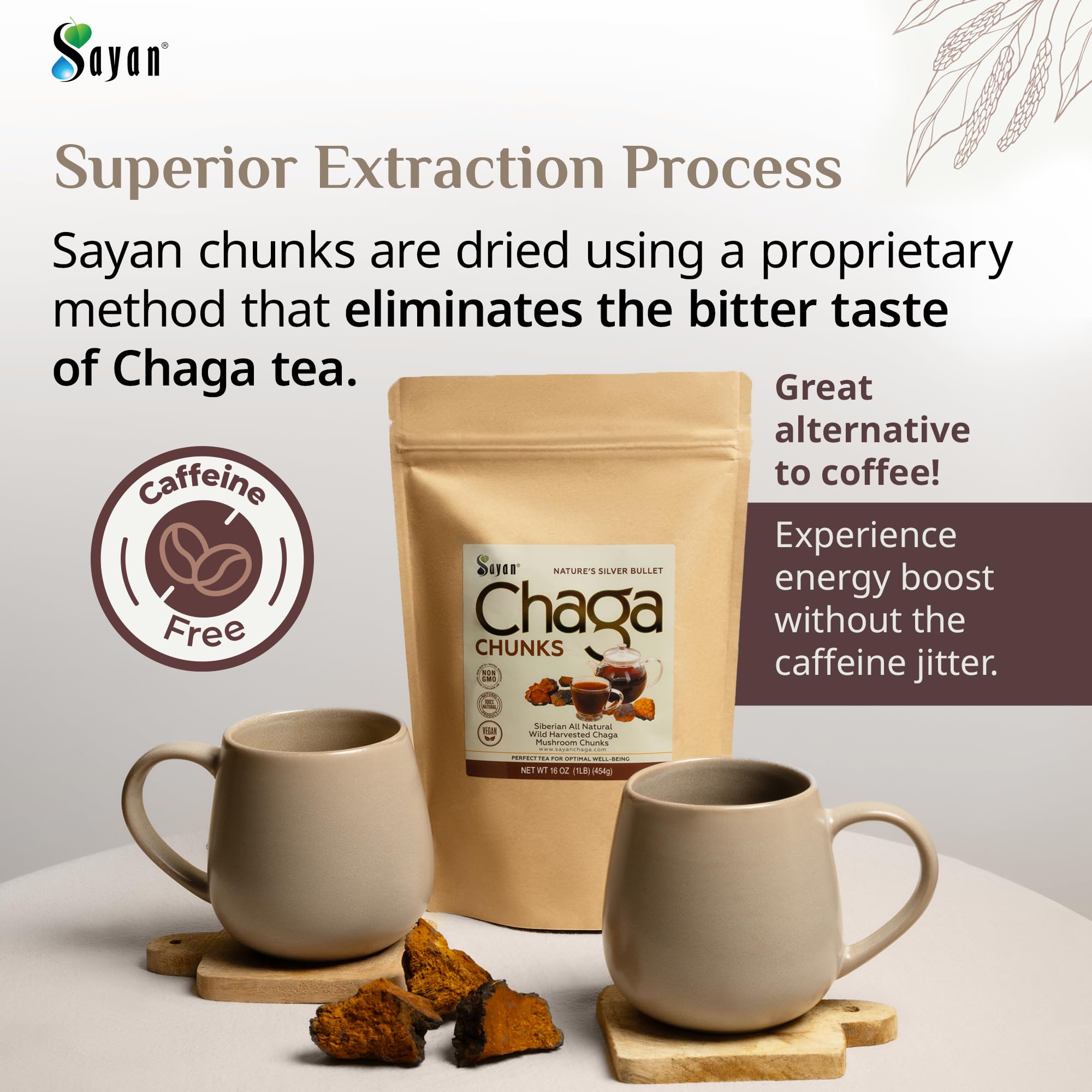 Sayan Siberian Chaga cup of steeped tea, warm and comforting.