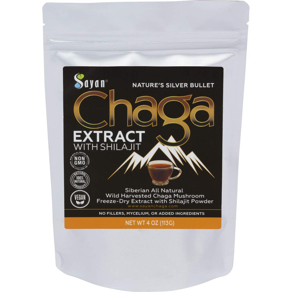 Sayan Siberian Chaga Extract bottle front for antioxidant support and quality
