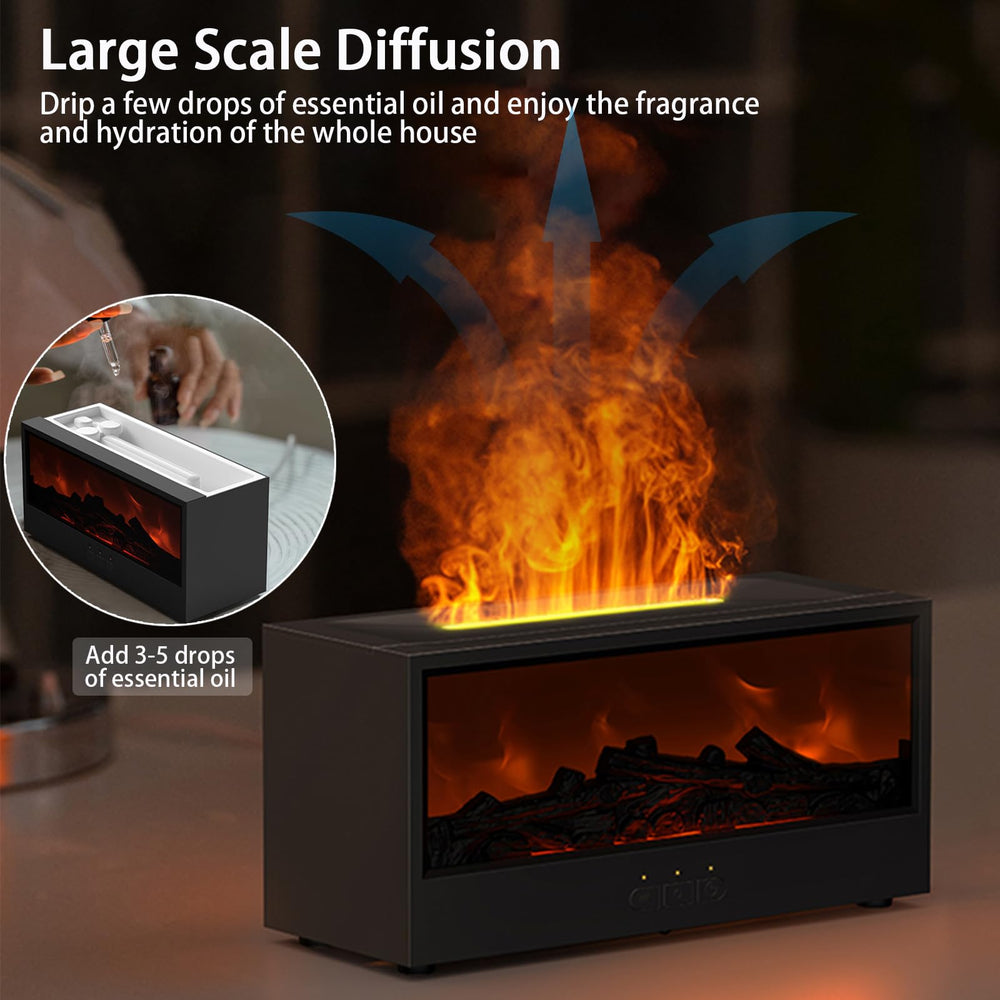 SAYTAY fireplace diffuser water tank highlight easy top-fill maintenance.