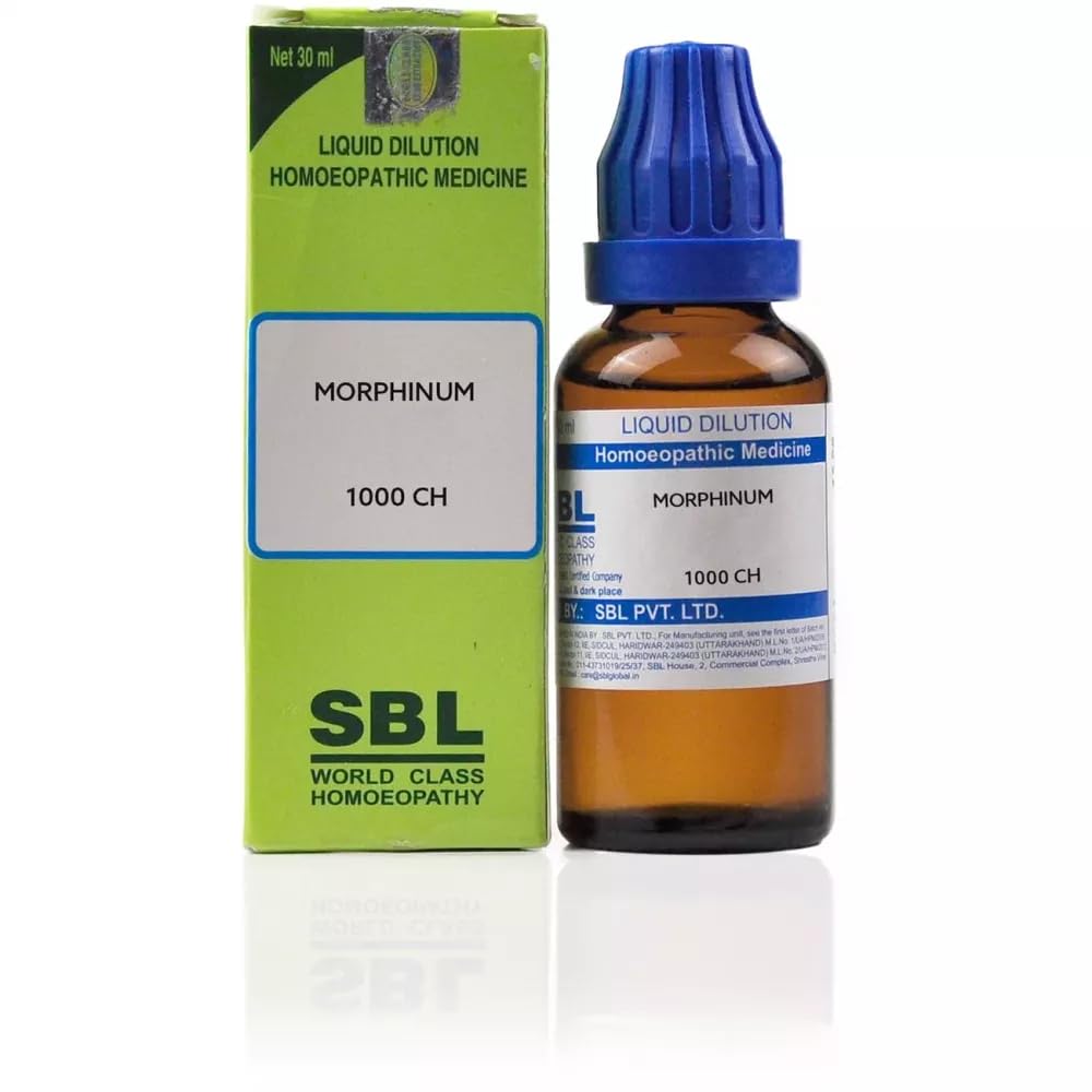 SBL Morphinum 1M label with dosage guidance for home use.