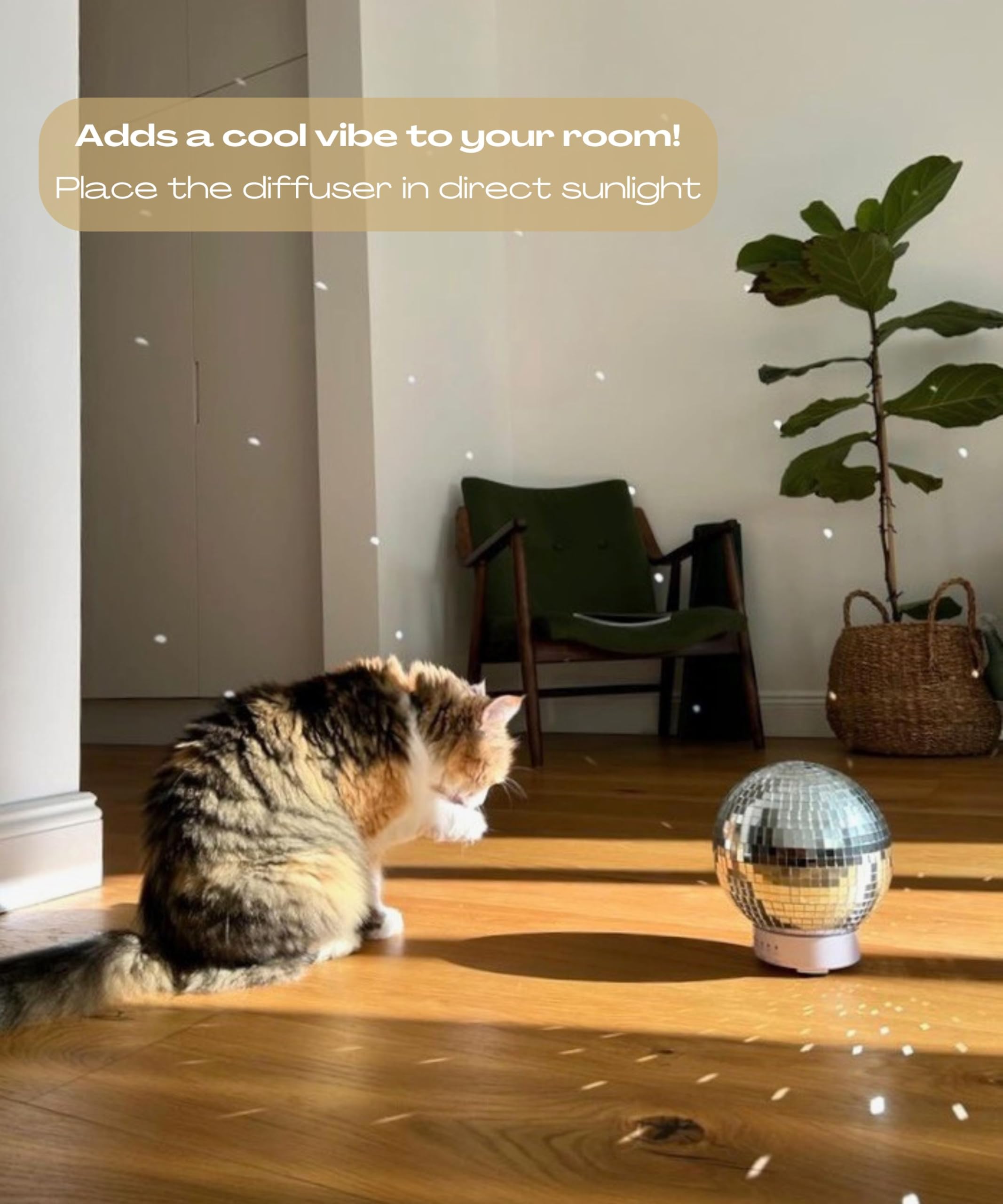 SCANDINORDICA Mirror Ball Diffuser offers 14 color options for mood lighting.