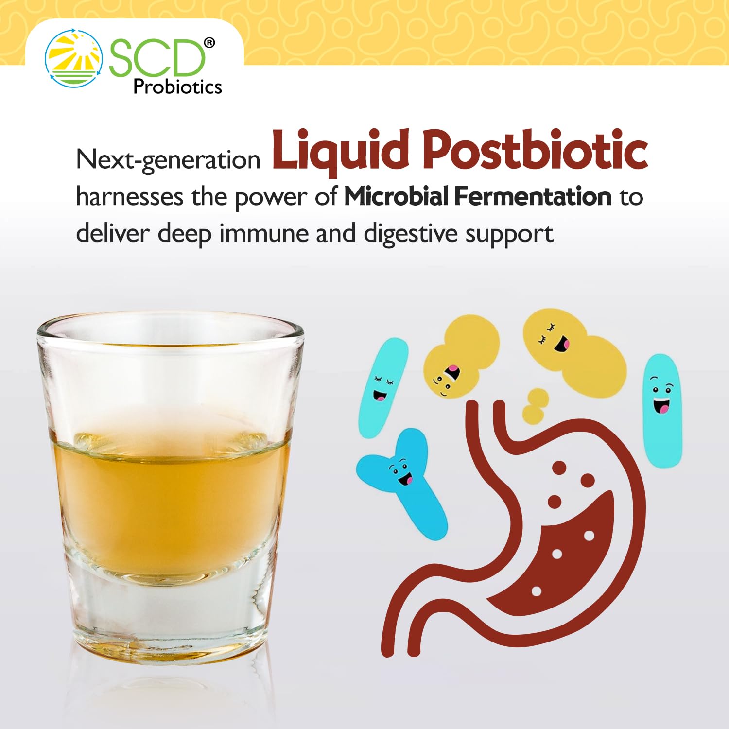 SCD Probiotics Xtra Immunity being poured demonstrates fast-absorption postbiotic delivery for daily wellness.