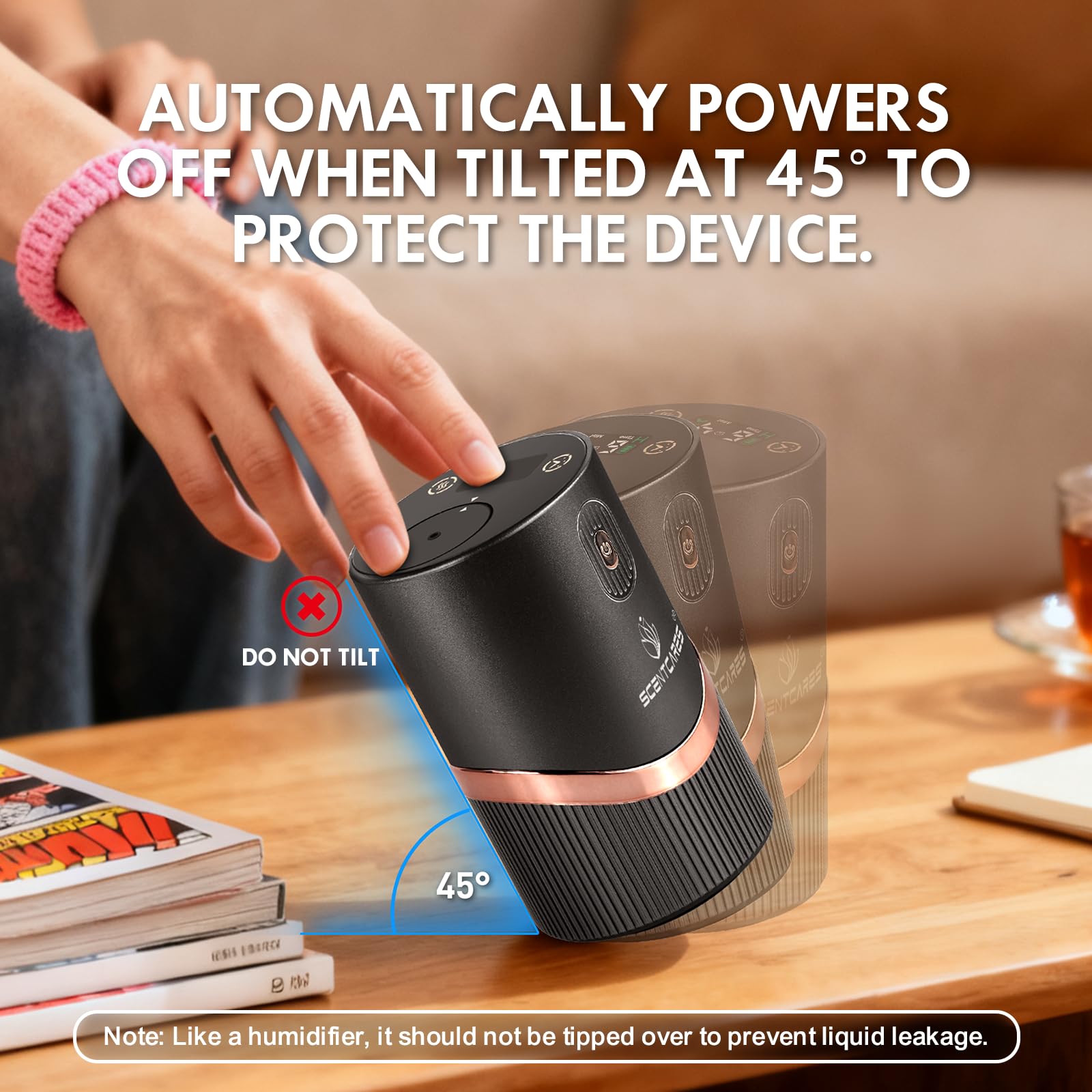 Scentcares Diffuser built with premium aluminum for durability.