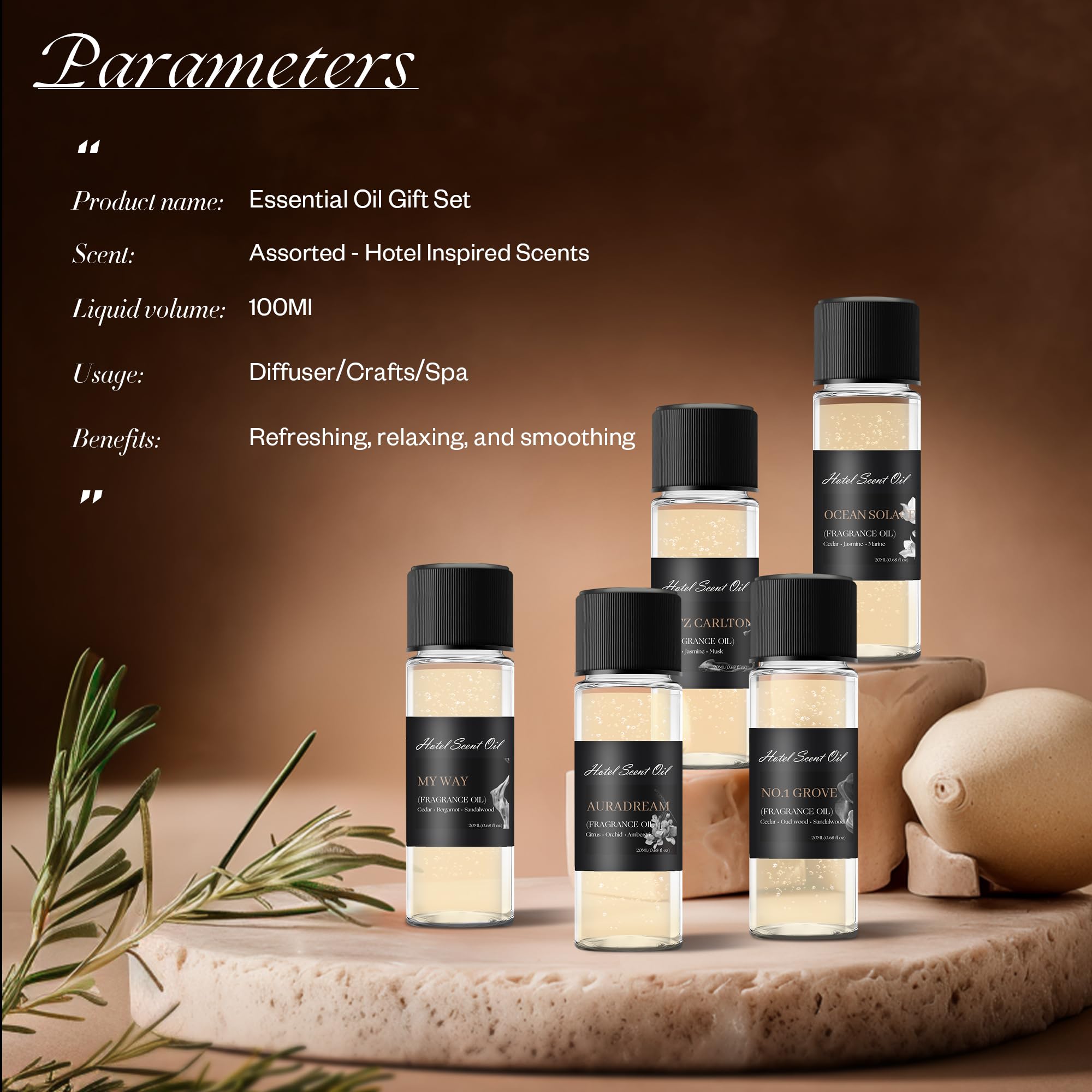 ScentDinbor gift-box-five-oils presenting elegant packaging for gifting
