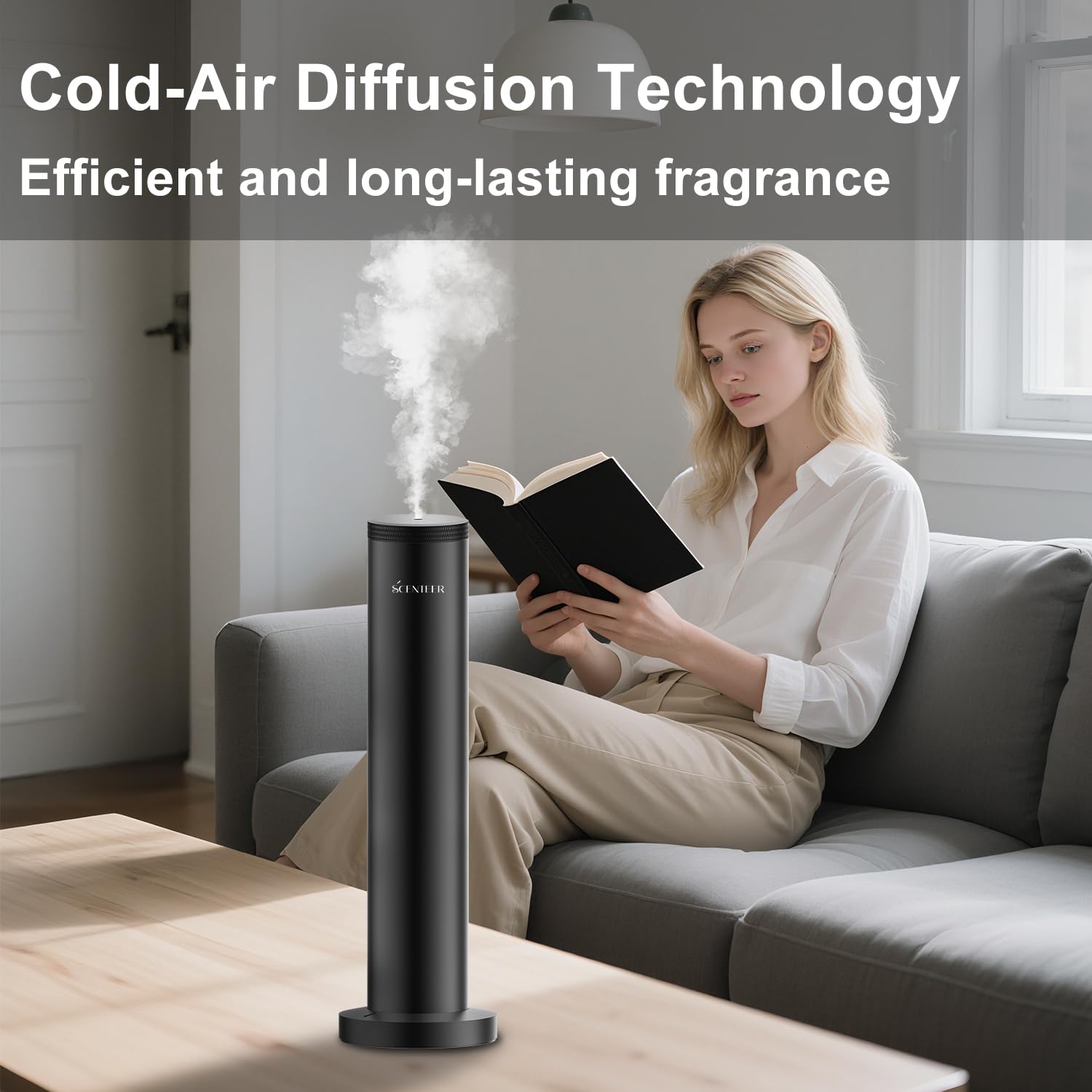 SCENTEER diffuser ideal for home, office, and outdoor use with cordless freedom