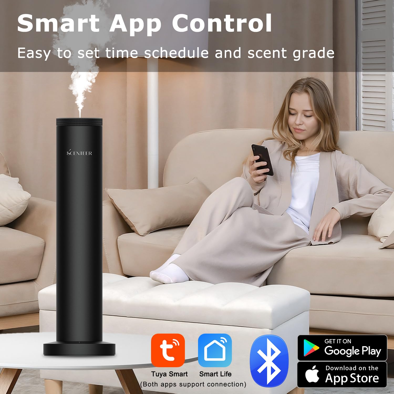 SCENTEER waterless design provides mess-free fragrance without water tanks