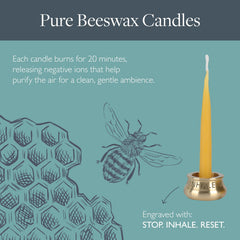 Scentered beeswax tapers 12-pack for clean burn and tranquil atmosphere