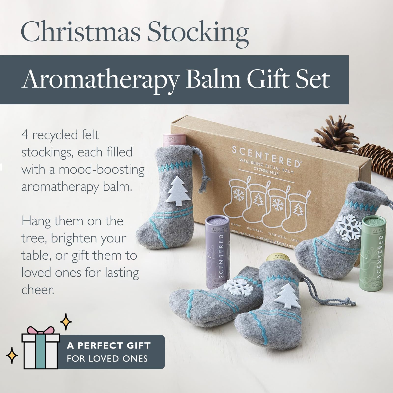 Scentered De-Stress balm bottle promotes relaxation during busy days