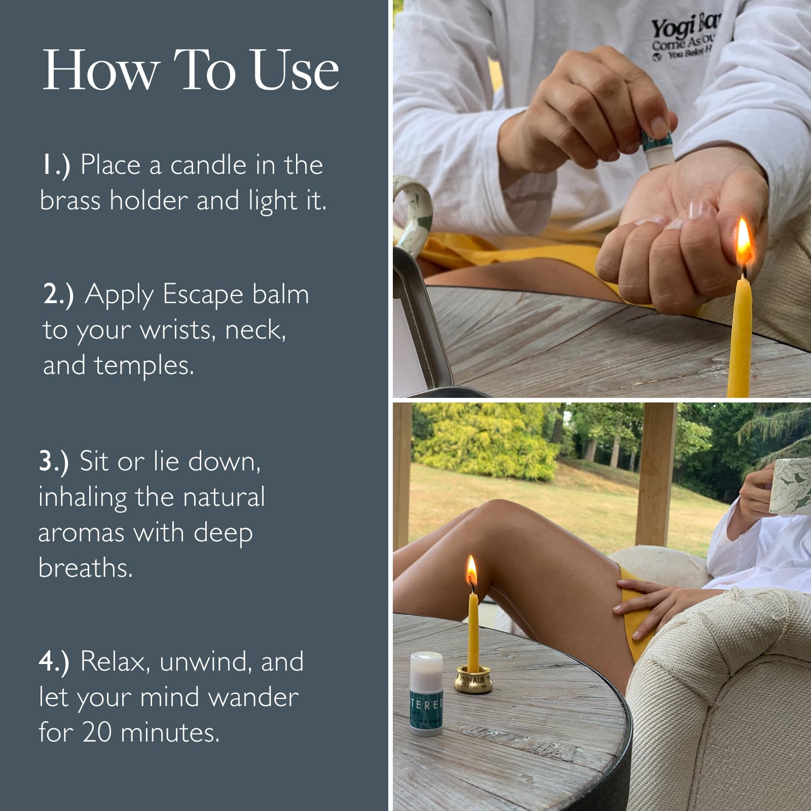 Scentered Escape Balm in oil form for natural aromatherapy
