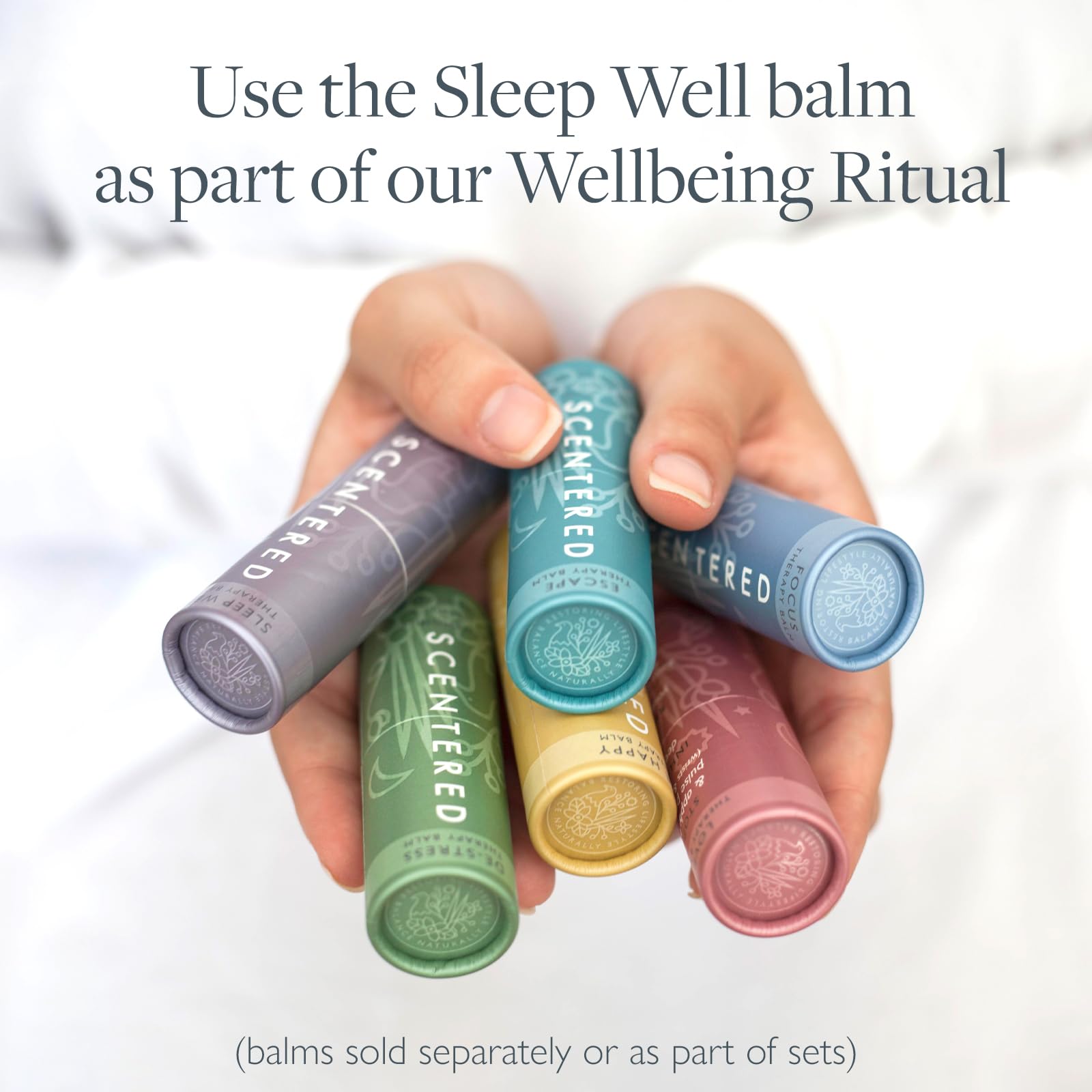 Blend of lavender, chamomile, and ylang-ylang for soothing aroma.