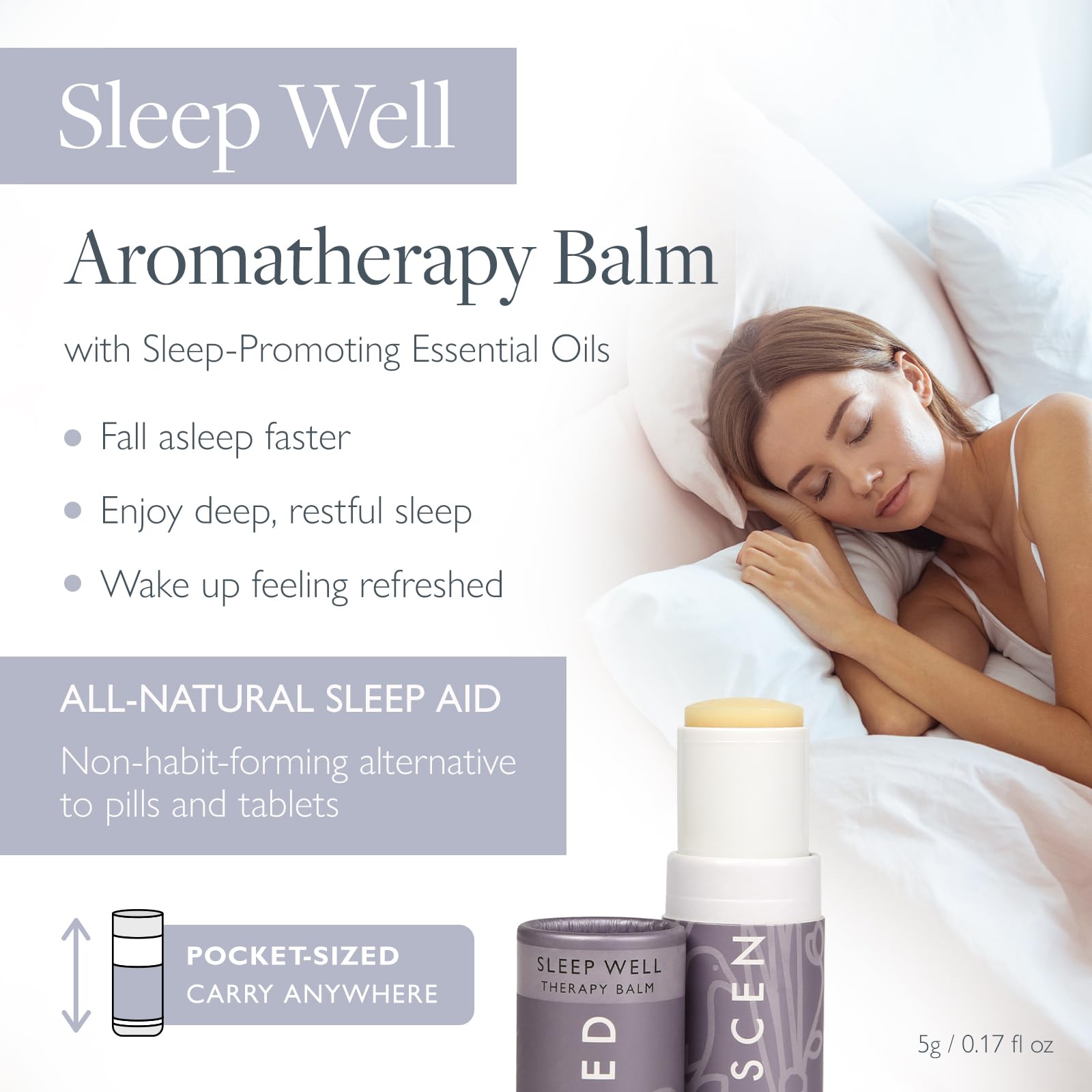 Close-up of balm applied to pulse points for quick relaxation.