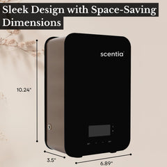 Scentia Casa SC2000 black side profile highlights premium metal construction.