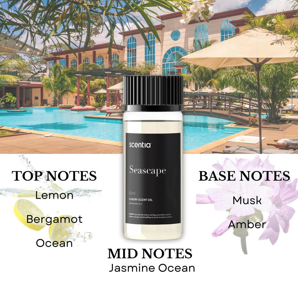 Scentia diffuser oil packaging design highlighting premium kit for home fragrance