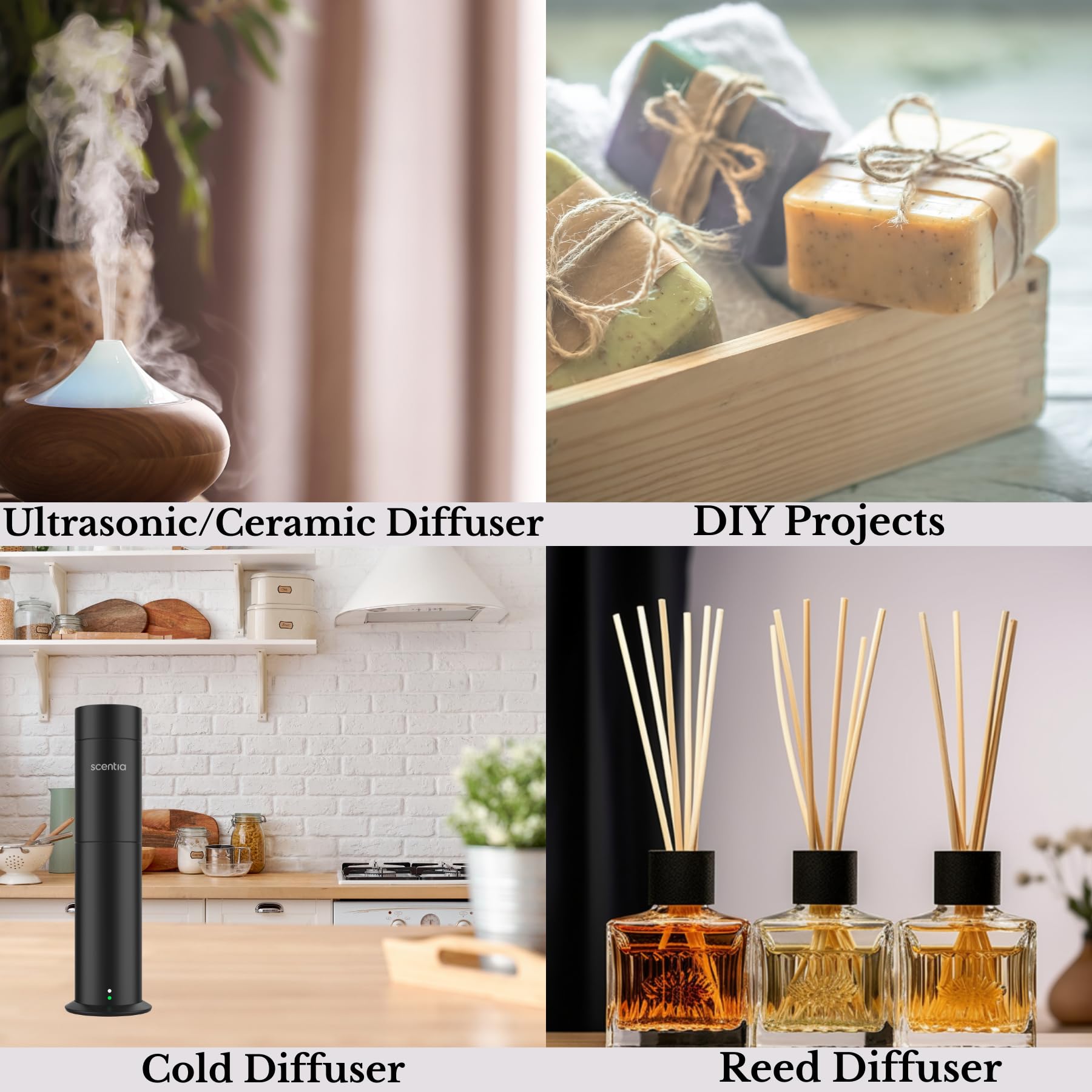 Scentia Dream Away glass bottle in use provides steady fragrance release.