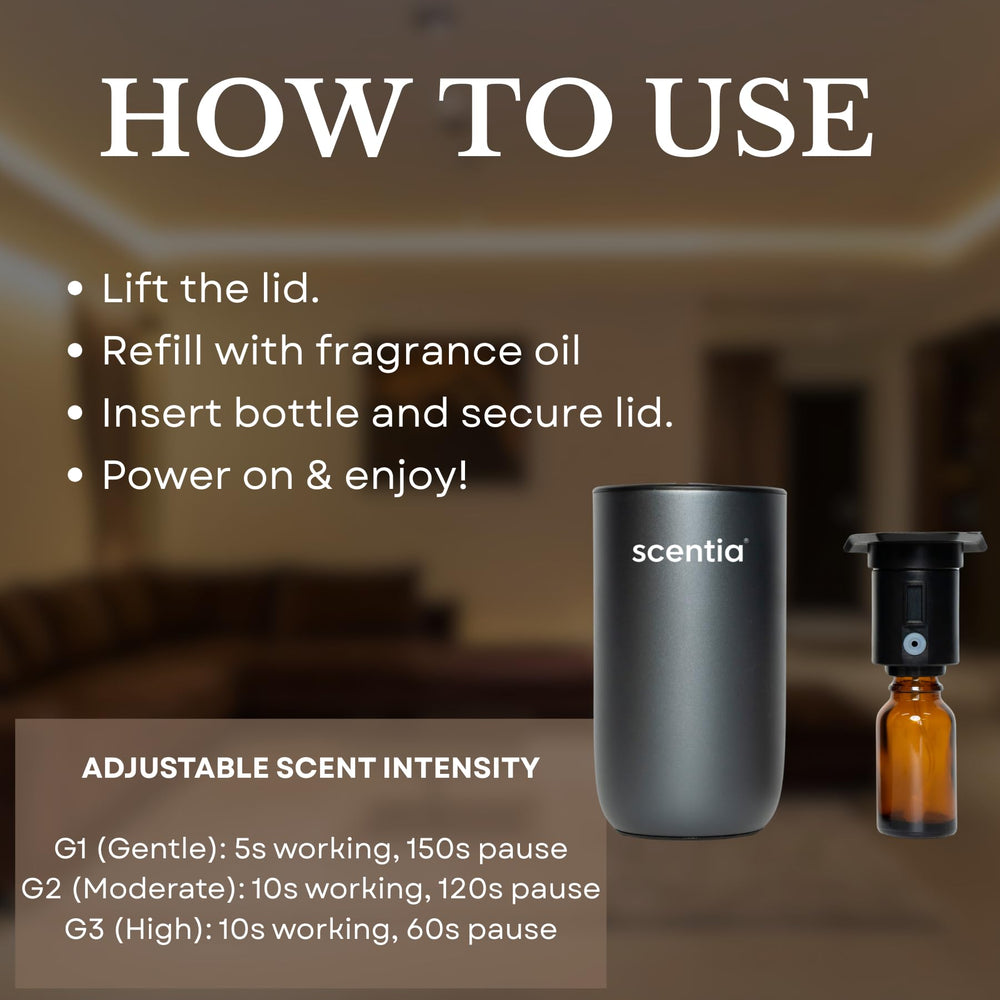 Scentia MiniPod ambient light settings creating a cozy atmosphere.