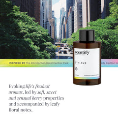 Scentify 5th Ave diffuser room scene evokes mood-enhancing aroma for relaxation.