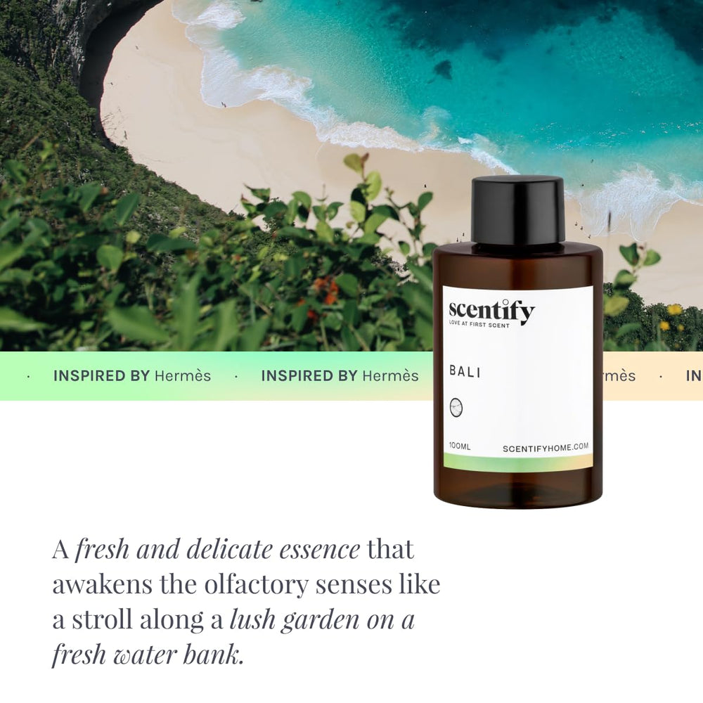 Scentify Bali aroma oil refill musk: musky base adds lasting sophistication to any space.