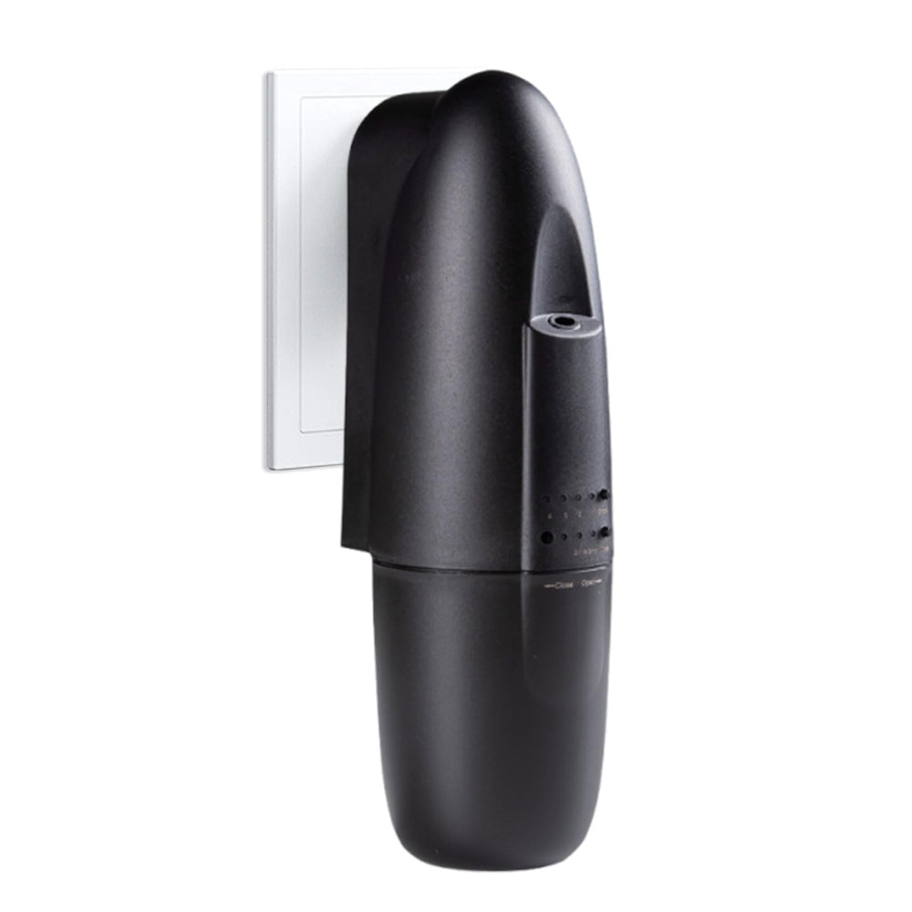 Scentiplus plug-in diffuser in black for desktop fragrance.