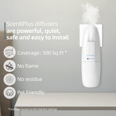 Scentiplus waterless design conveying mess-free operation in living spaces.