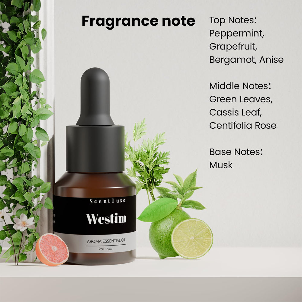 Westim-inspired Scentluxe fragrance with mint, grapefruit, bergamot for a fresh top note.