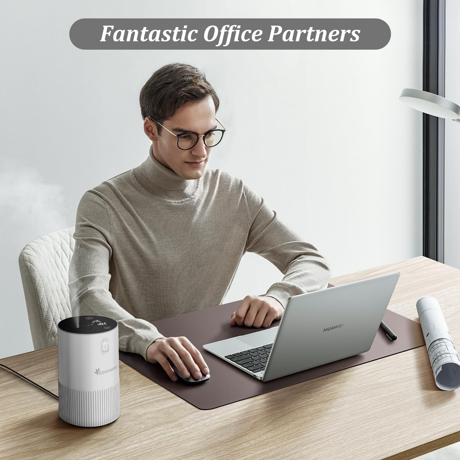 SCENTNARIO 500 sq ft coverage keeps large rooms refreshed.