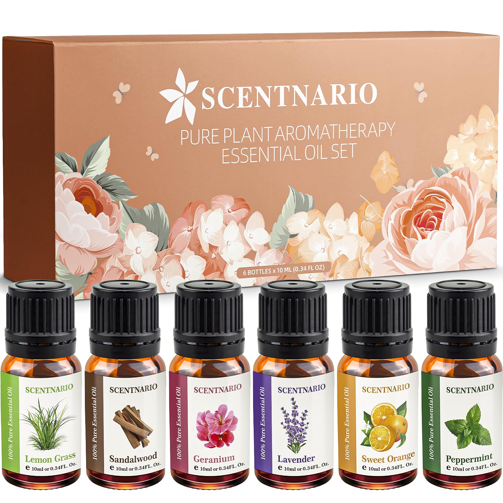 SCENTNARIO lavender oil bottle for calming relaxation in a diffuser